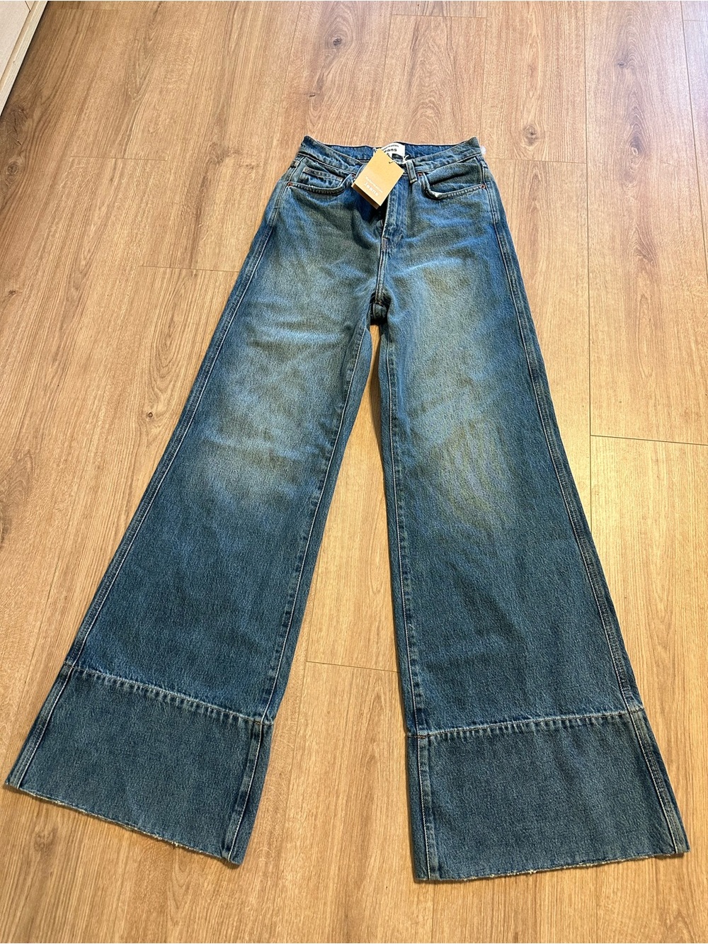 Reformation Penney Wide-Leg High-Rise Women’s Jeans in Medium Blue Size 26 - Picture 3 of 8